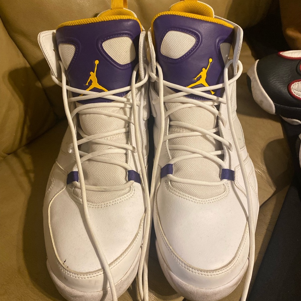 Jordan Athletic Shoes in White and Purple